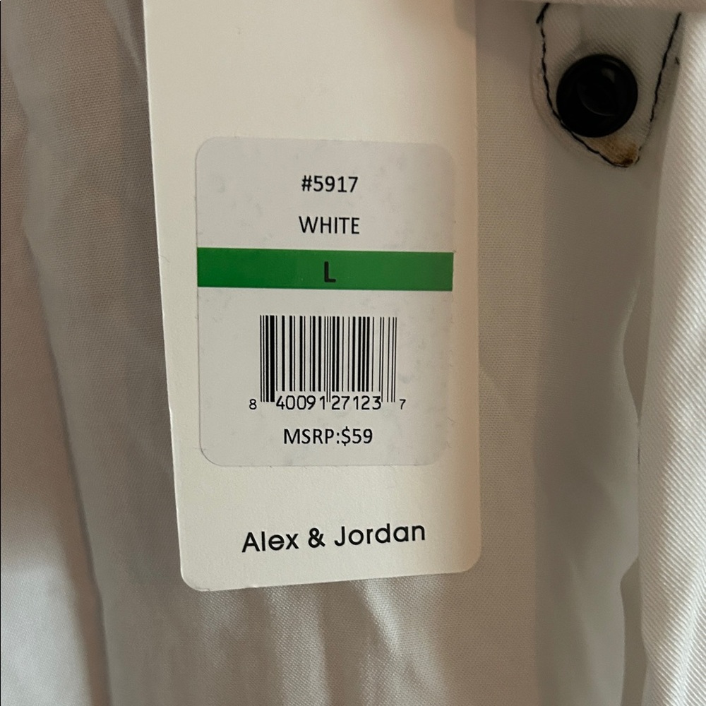 John + Jenn White Shirt with Black Buttons - Picture 2 of 3